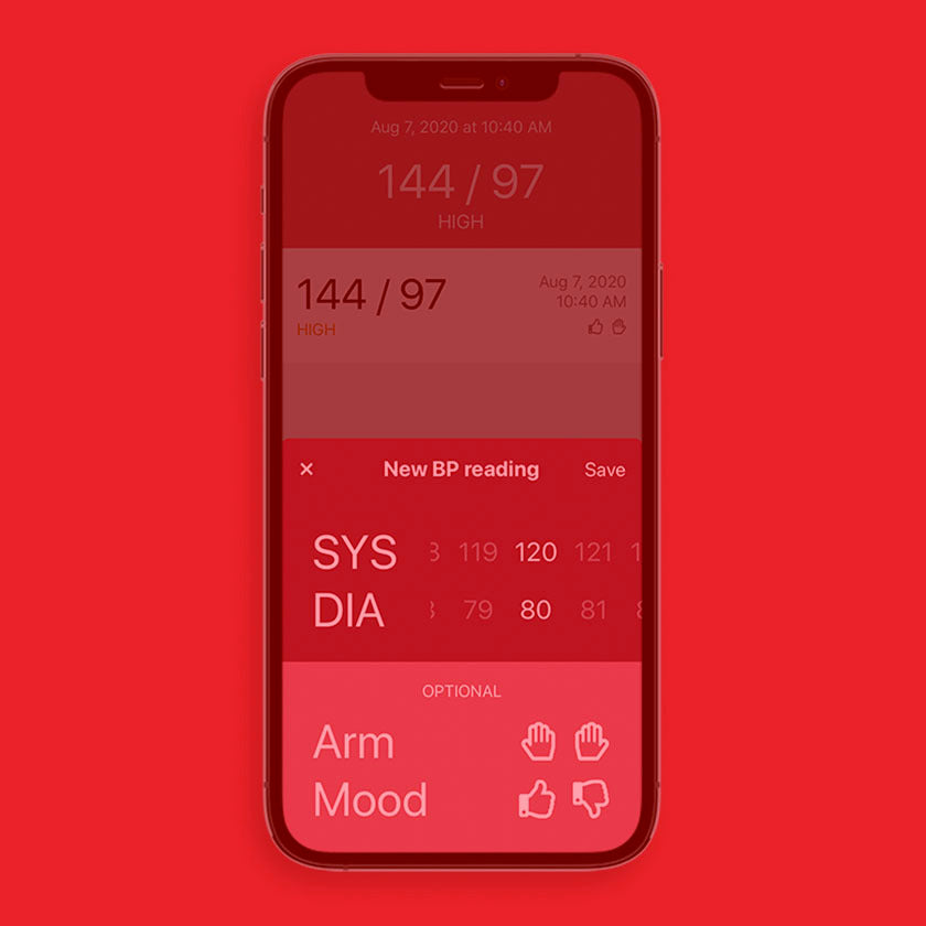 An iPhone showing the BPWise app